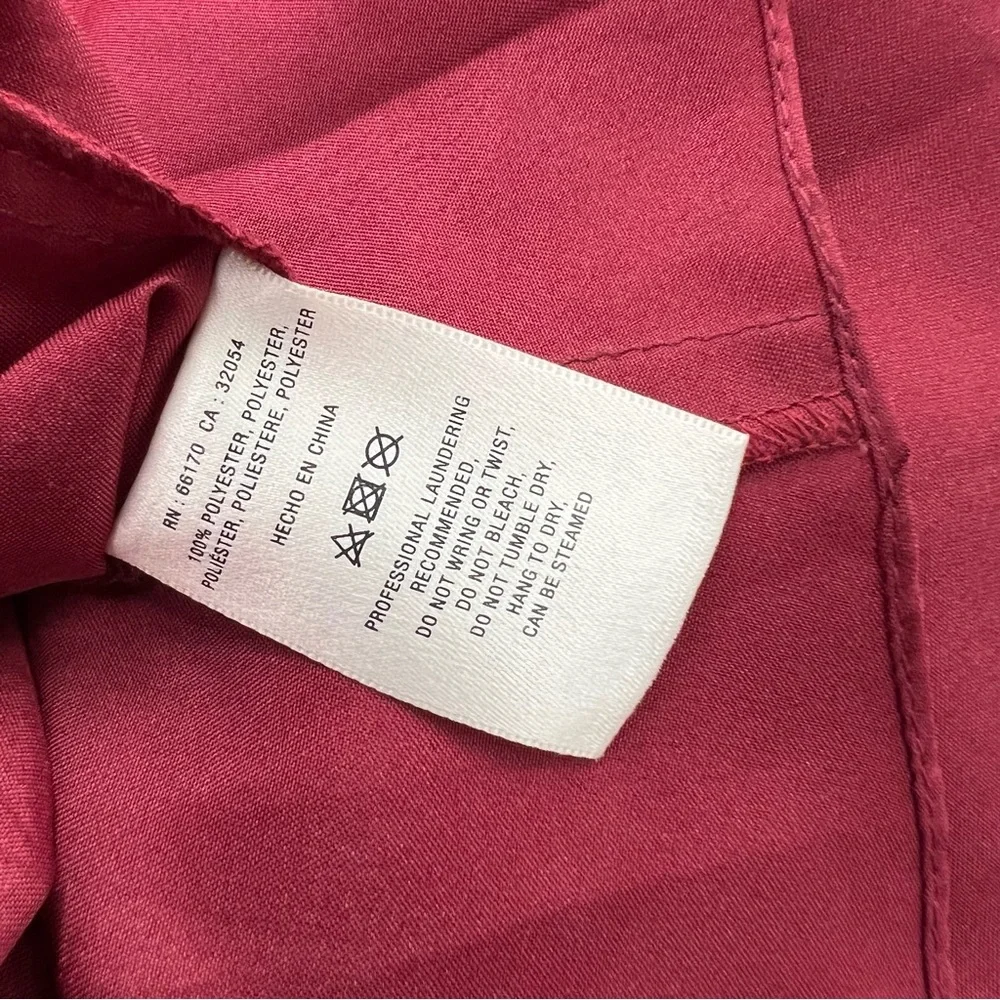 Anthropologie BHLDN Camden Dress Burgundy Red Sweetheart Tulle Dress Bodice 14 - Picture 15 of 16